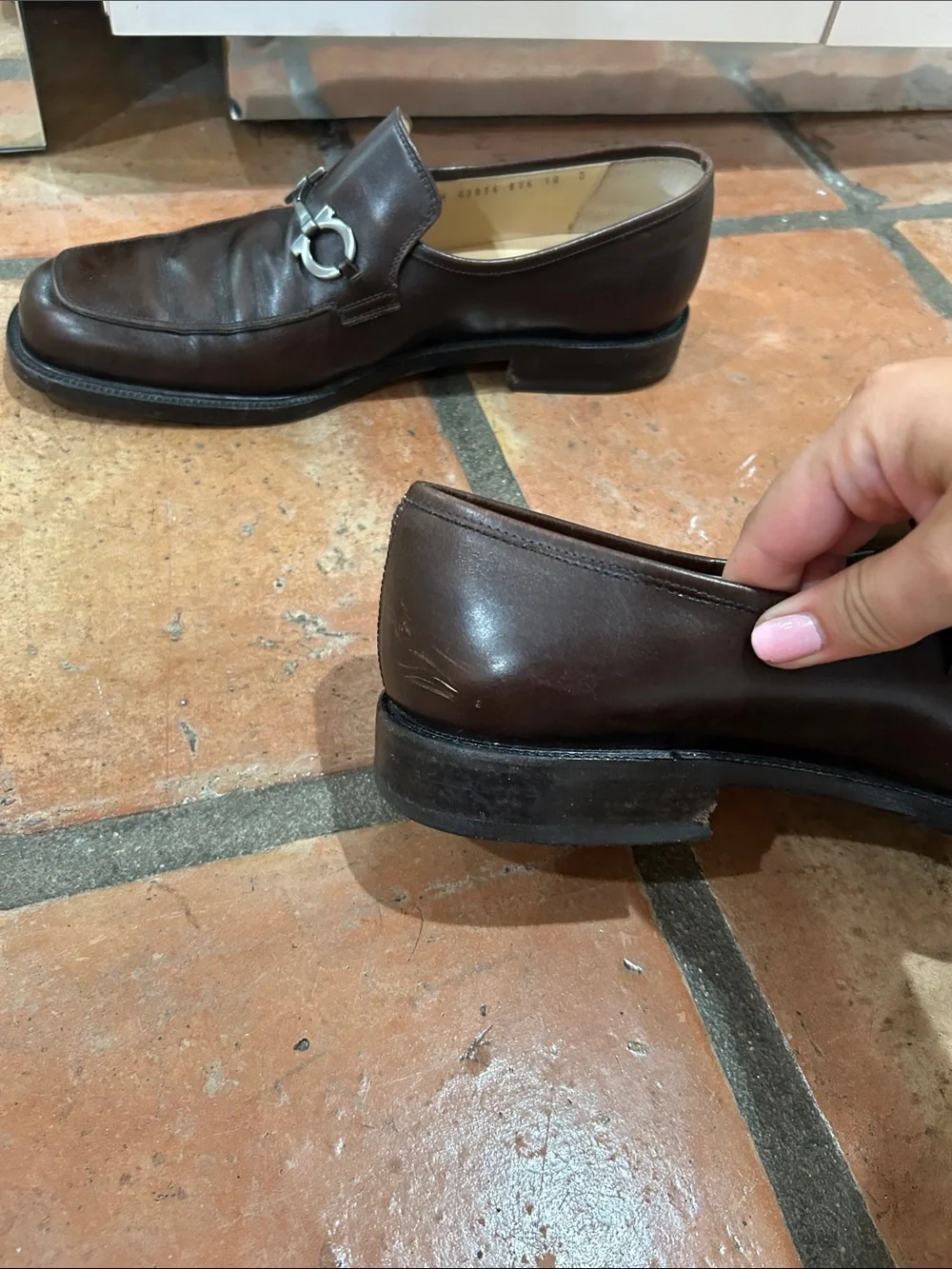 Salvatore Ferragamo Men's Brown Leather Bit Loafers